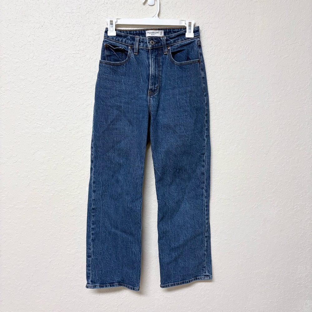 Abercrombie & Fitch Straight Leg Jeans - Dark Blue Denim